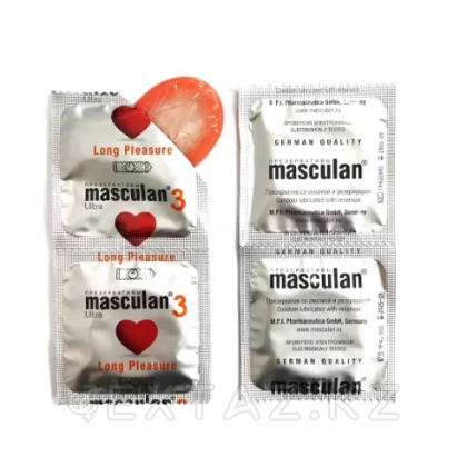 Презервативы Masculan, ultra 3, латекс, кольца, точечные, анестетик, 19 см, 5,3 см, 10 шт. от sex shop Extaz фото 3