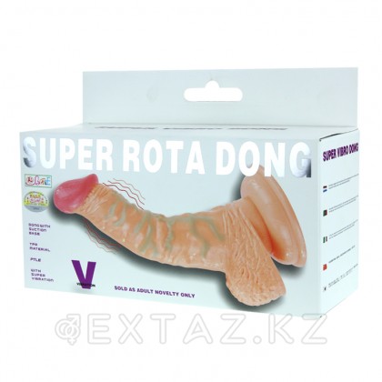 Вибратор реалистик на присоске с пультом Super rota dong от sex shop Extaz фото 7