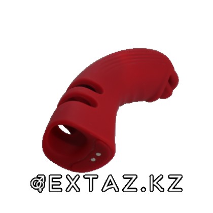 Силиконовый вибратор на палец с дополнительной стимуляцией от sex shop Extaz фото 3
