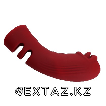 Силиконовый вибратор на палец с дополнительной стимуляцией от sex shop Extaz фото 6