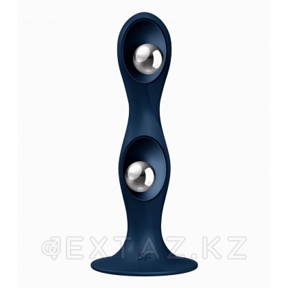 Утяжеленный фаллоимитатор Satisfyer Double Ball-R синий от sex shop Extaz фото 3