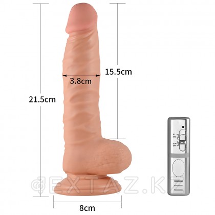 Вибратор-реалистик на присоске, 21.5 см от sex shop Extaz фото 5