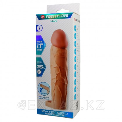 Реалистичная насадка на пенис Hani, 18 см, телесная от sex shop Extaz фото 5