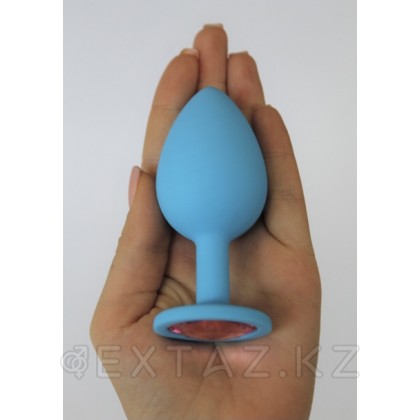 Анальная втулка силиконовая (синий/розовый; L95-D40 мм) от sex shop Extaz фото 6
