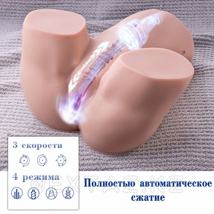 Реалистичный двойной мастурбатор с функцией фрикции Gina от sex shop Extaz фото 10