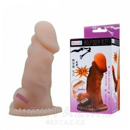 Насадка на пенис от Baile с вибрацией, светлый телесный (13,3×3,5 см) от sex shop Extaz фото 3