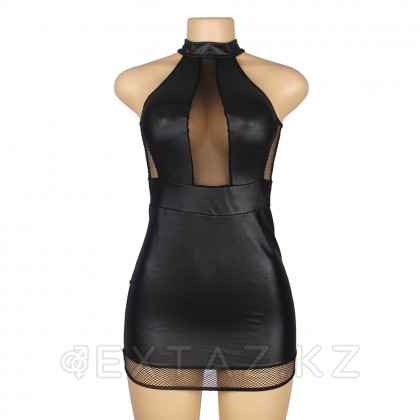 Кожаное платье Ohyeah с сетчатыми вставками, XS-S от sex shop Extaz фото 4
