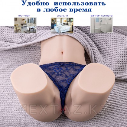 Реалистичный двойной мастурбатор с функцией фрикции Gina от sex shop Extaz фото 7