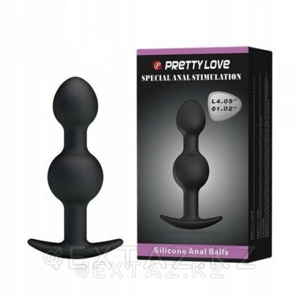 Анальный силиконовый плаг с двумя шариками от sex shop Extaz фото 4