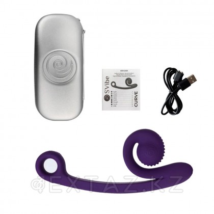 Вибратор для двойной стимуляции SVibe Snail CURVE фиолетовый от sex shop Extaz фото 11