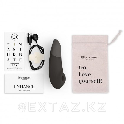 Бесконтактный клиторальный стимулятор Womanizer Enhance с вибрацией, черный от sex shop Extaz фото 7