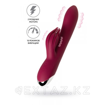 Вибратор с клиторальным стимулятором L'EROINA by TOYFA Sangra бордовый 20,5 см. от sex shop Extaz фото 4