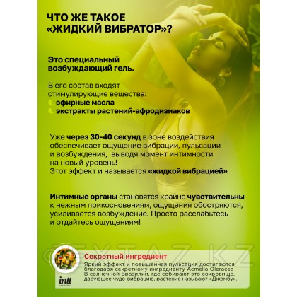 Возбуждающий гель с эффектом вибрации Vibration! CAIPIRINHA (коктейль кайпиринья) от INTT 15 мл от sex shop Extaz фото 4