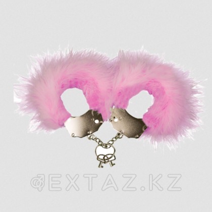 Наручники Adrien Lastic M металл с розовыми перьями от sex shop Extaz