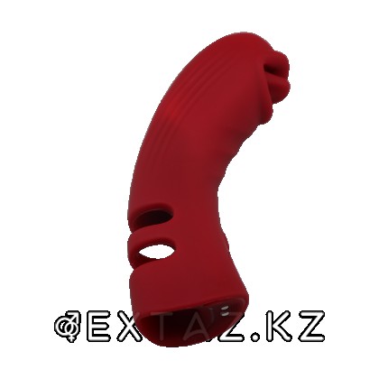 Силиконовый вибратор на палец с дополнительной стимуляцией от sex shop Extaz фото 2