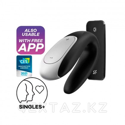 Смарт вибратор для пар Satisfyer Double Fun Connect App, черный от sex shop Extaz фото 9