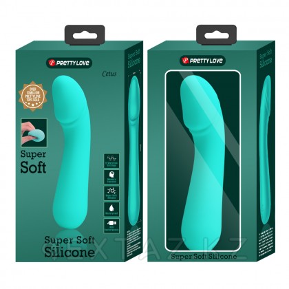 Вибратор Cetus Super Soft (15 см) бирюзовый от sex shop Extaz фото 13