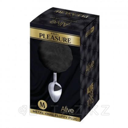 Анальный плаг Fluffy черный от Alive (L: 9*4,1 см.) от sex shop Extaz фото 4