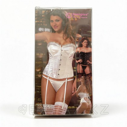 Белый атласный корсет от sex shop Extaz фото 2
