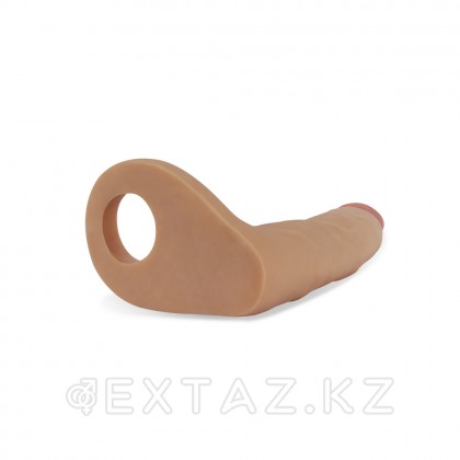 Фаллос-насадка для двойного проникновения (17 см) от sex shop Extaz фото 2