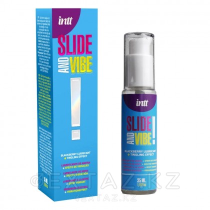 Лубрикант на водной основе с эффектом вибрации INTT Slide and vibe! 35 мл от sex shop Extaz фото 2