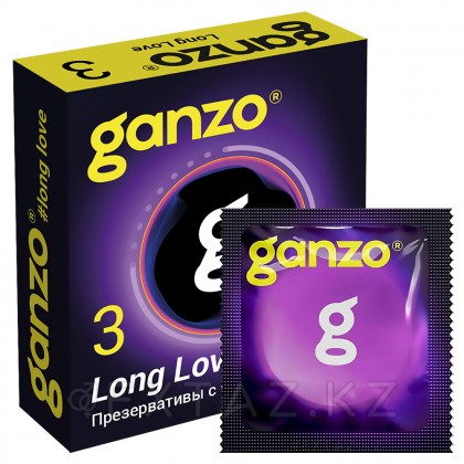 Презервативы с анестетиком Ganzo Long Love, Black Edition 3 шт. от sex shop Extaz фото 3