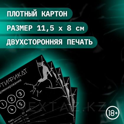 Сертификат «Доминирование», 11.5×8 см, 18+ от sex shop Extaz фото 2
