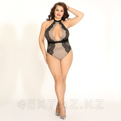 Тедди с ажурной вставкой и чокером, plus size от sex shop Extaz фото 2