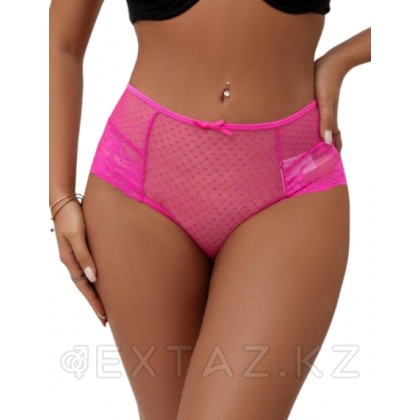 Трусики на высокой посадке Lace Strappy, розовые, XS-S от sex shop Extaz