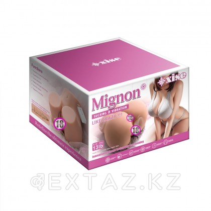 Реалистичный двойной мастурбатор с вибрацией и функцией всасывания Mignon от sex shop Extaz фото 8