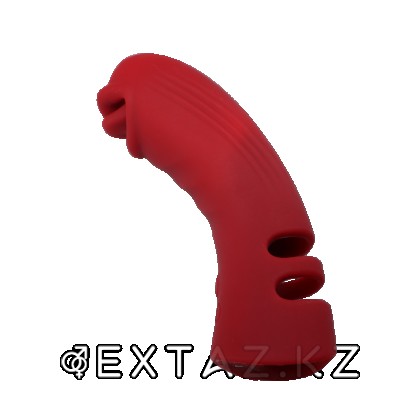 Силиконовый вибратор на палец с дополнительной стимуляцией от sex shop Extaz фото 4