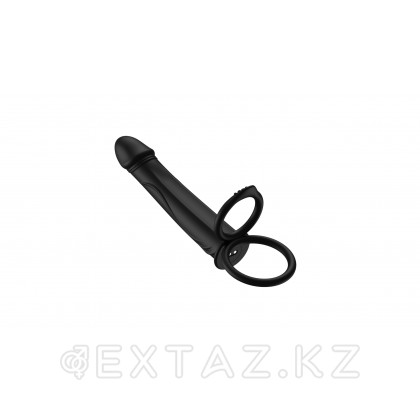 Двойное эрекционное кольцо с вибрацией и фаллоимитатором от sex shop Extaz фото 3