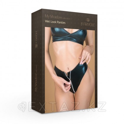 Трусики wet look Le Frivole My Shadow с двусторонней молнией, L-XL от sex shop Extaz фото 6