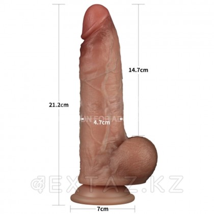 Реалистичный фаллоимитатор Lovetoy Sliding Skin Pro (14,7*4,7) с двойной плотностью от sex shop Extaz фото 3