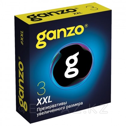 Презервативы увеличенного размера Ganzo XXL, Black Edition 3 шт. от sex shop Extaz