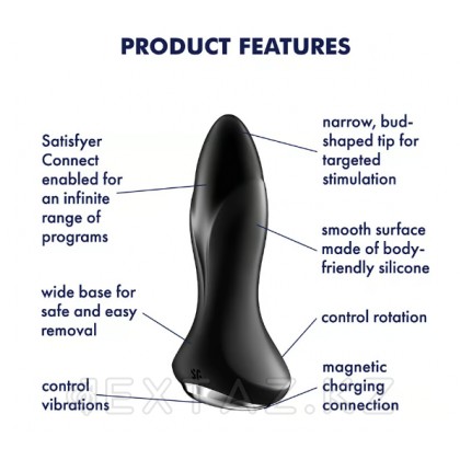 Анальный вибратор Satisfyer Rotator Plug 1 черный от sex shop Extaz фото 2