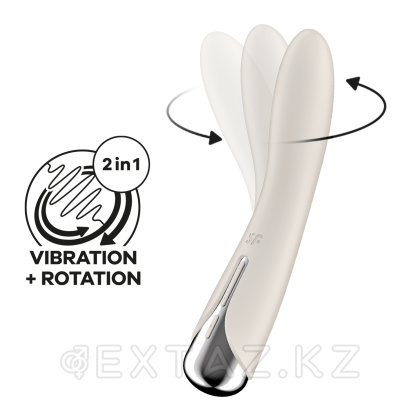 Вибратор с функцией вращения Satisfyer Spinning Vibe 1 бежевый от sex shop Extaz