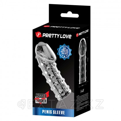 Насадка на пенис с рельефной поверхностью Pretty love, прозрачная от sex shop Extaz фото 6