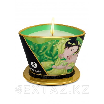 Ароматизированная массажная свечка Massage Candle (Shunga), 170 мл. Зелёный чай от sex shop Extaz фото 2