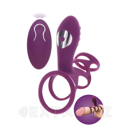 Toy Joy Halo Halo C-Ring Sleeve - эрекционная вибронасадка с дистанционным управлением, 6.2х5 см (фиолетовый) от sex shop Extaz фото 2