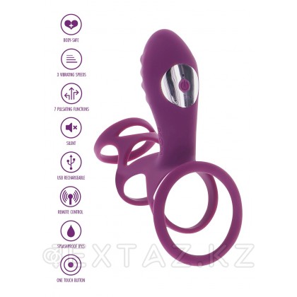 Toy Joy Halo Halo C-Ring Sleeve - эрекционная вибронасадка с дистанционным управлением, 6.2х5 см (фиолетовый) от sex shop Extaz фото 5