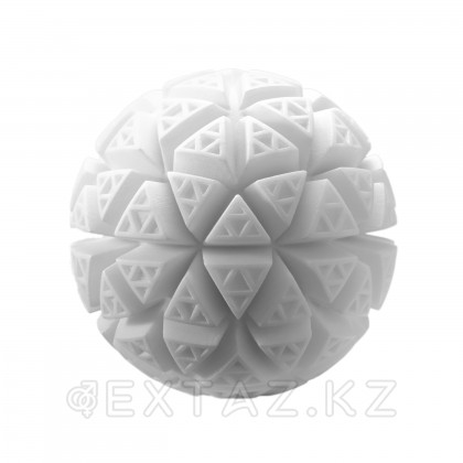 Tenga Geo Glacier - многоразовый мастурбатор с геометрической текстурой, 17х5 см Белый от sex shop Extaz фото 8