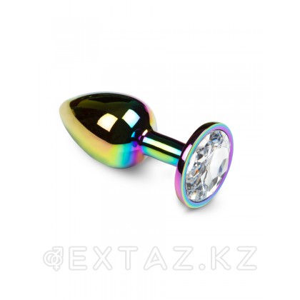 Пикантные штучки - маленькая яркая анальная пробка с кристаллом, 6х2.5 см Белый от sex shop Extaz фото 3