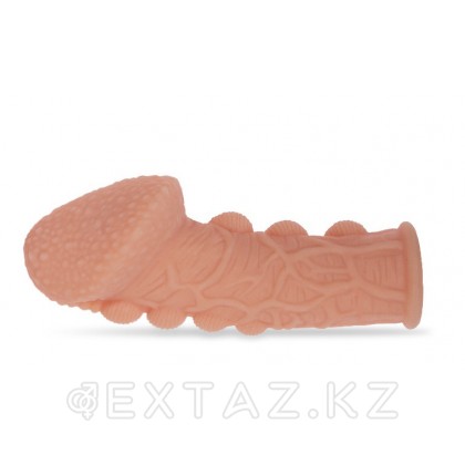 Насадка на член со стимулирующим рельефом Kokos Extreme Sleeve 009 размер M, 12.7 см Телесный от sex shop Extaz фото 3