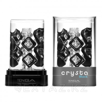 Tenga Crysta Bloc - многоразовый инновационный мастурбатор, 12х5 см Прозрачный от sex shop Extaz фото 7