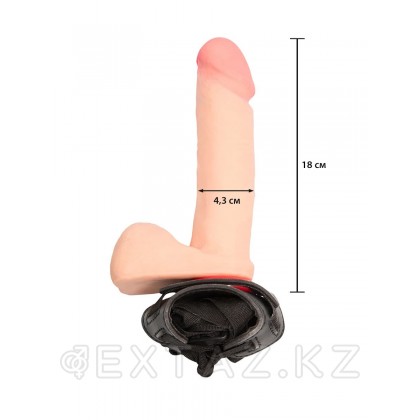 Страпон-реалистик 18 см - Пикантные Штучки Телесный от sex shop Extaz фото 9