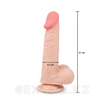 Браззерс - реалистичный фаллоимитатор с присоской, 21х4.5см Телесный от sex shop Extaz фото 3