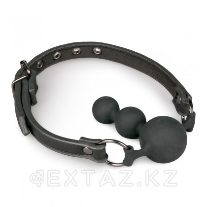 Easytoys Ball Gag With Silicone Beads - кляп-ёлочка, 10х3.7 см Черный от sex shop Extaz