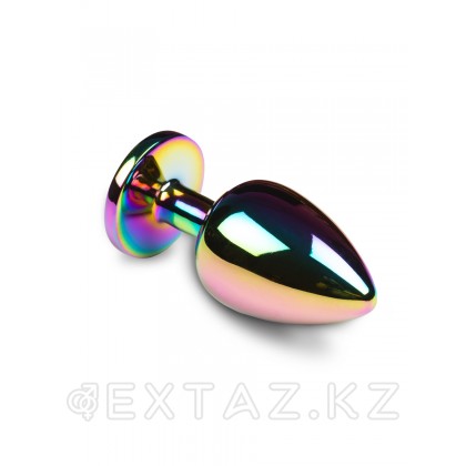 Пикантные штучки - большая яркая анальная пробка с кристаллом, 8х3.5 см Розовый от sex shop Extaz фото 6