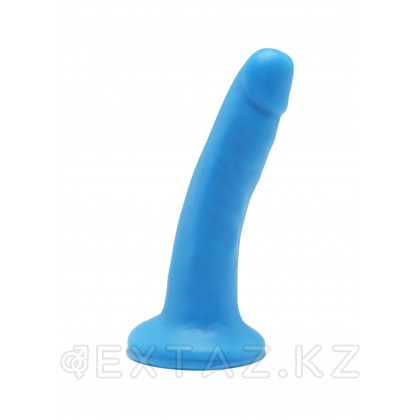 Гладкий фаллоимитатор на присоске Happy Dicks - 15 см Голубой от sex shop Extaz фото 2